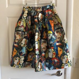 Lulu’s multicolored artsy skirt